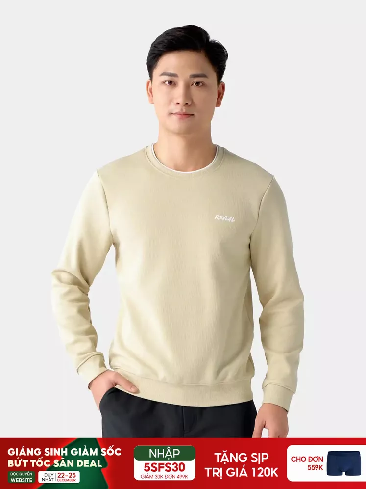 Áo Sweater Nỉ Nam 5S Fashion Cổ Hai Lớp Phối Màu ANI24017
