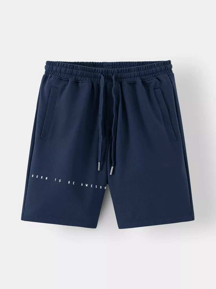 Quần Short Casual Nam 5S Fashion In Chữ Nổi Bật QSC24016