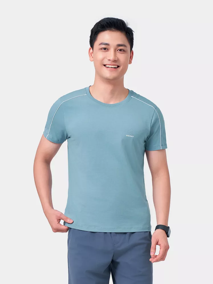 Áo Thun Nam Ngắn Tay 5S Fashion Virtual Reality Slimfit ATS24045