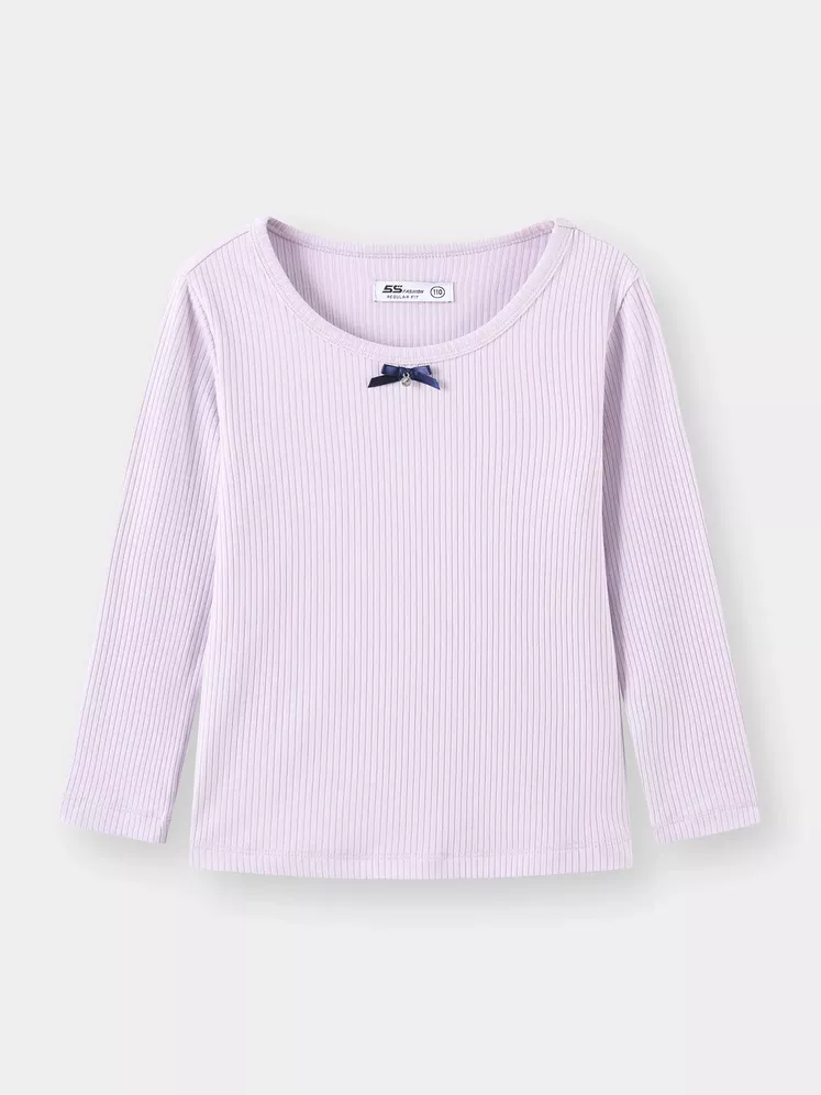 Áo Thun Bé Gái 5S Fashion Chất Gân Sọc Mềm Mại G0ATH25004