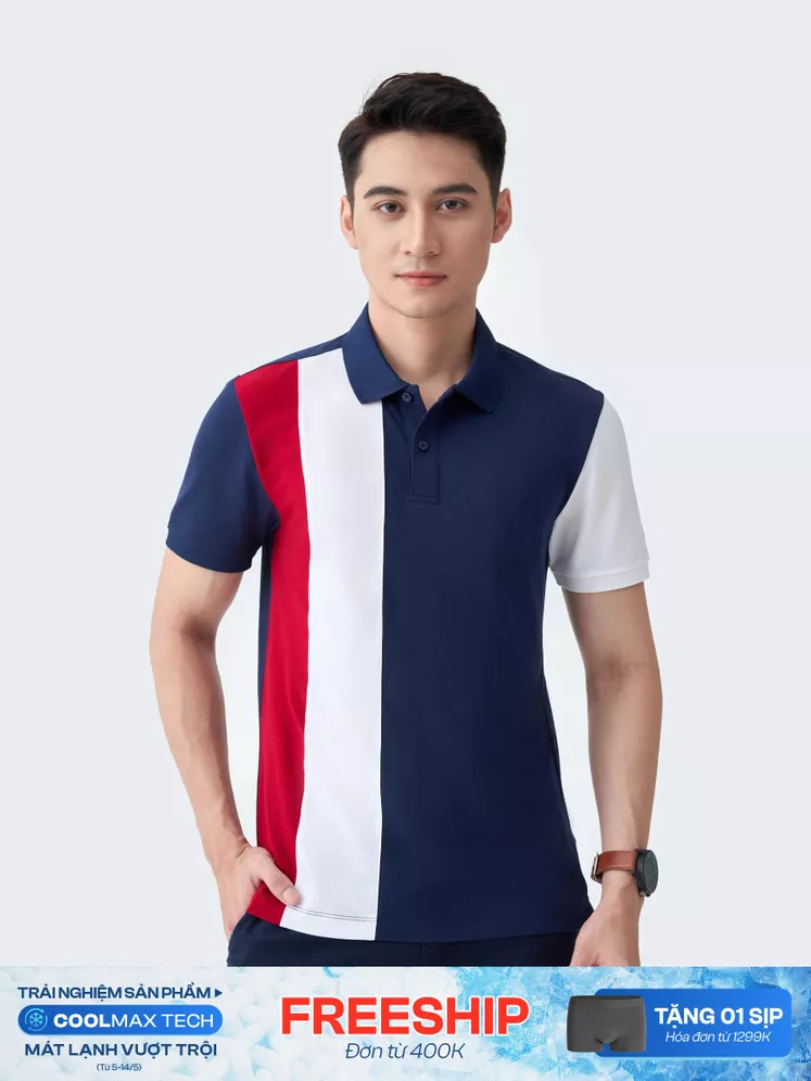 Áo Polo Nam 5S Fashion Can Phối Slimfit APC24089