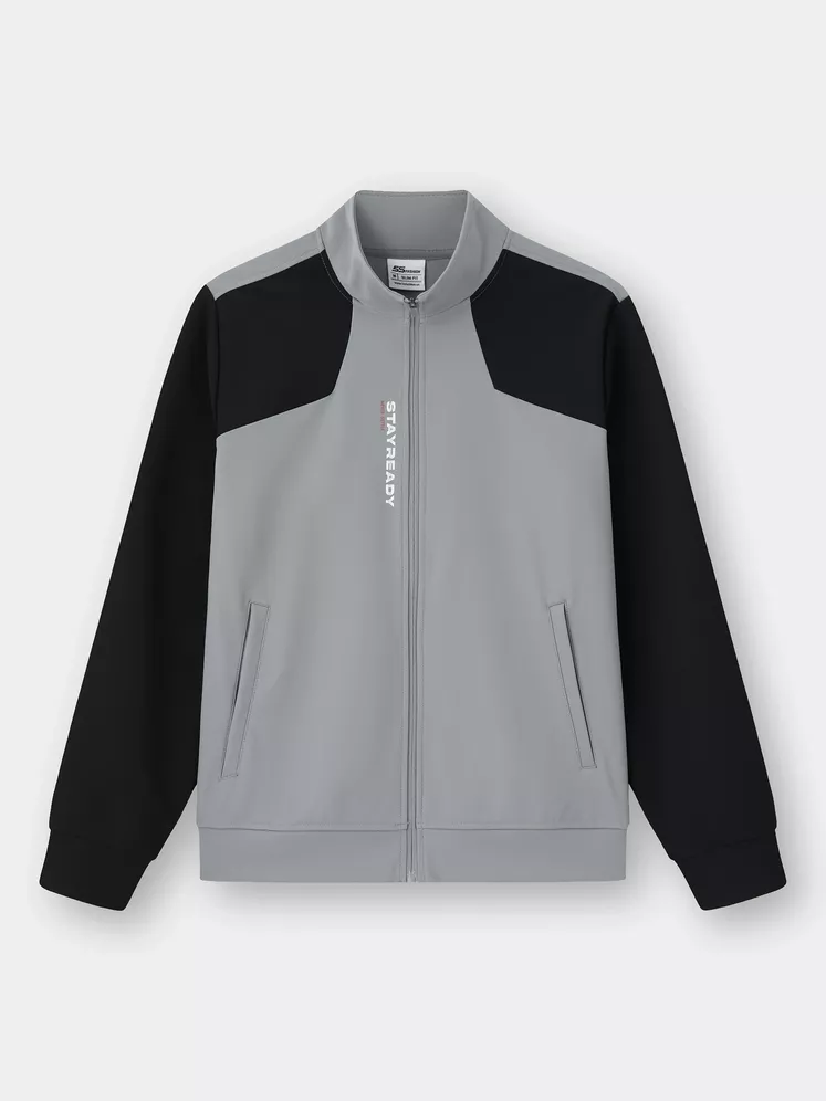 Áo Nỉ Khóa Cổ Trụ Nam 5S Fashion Can Phối Slimfit MBAKN25017