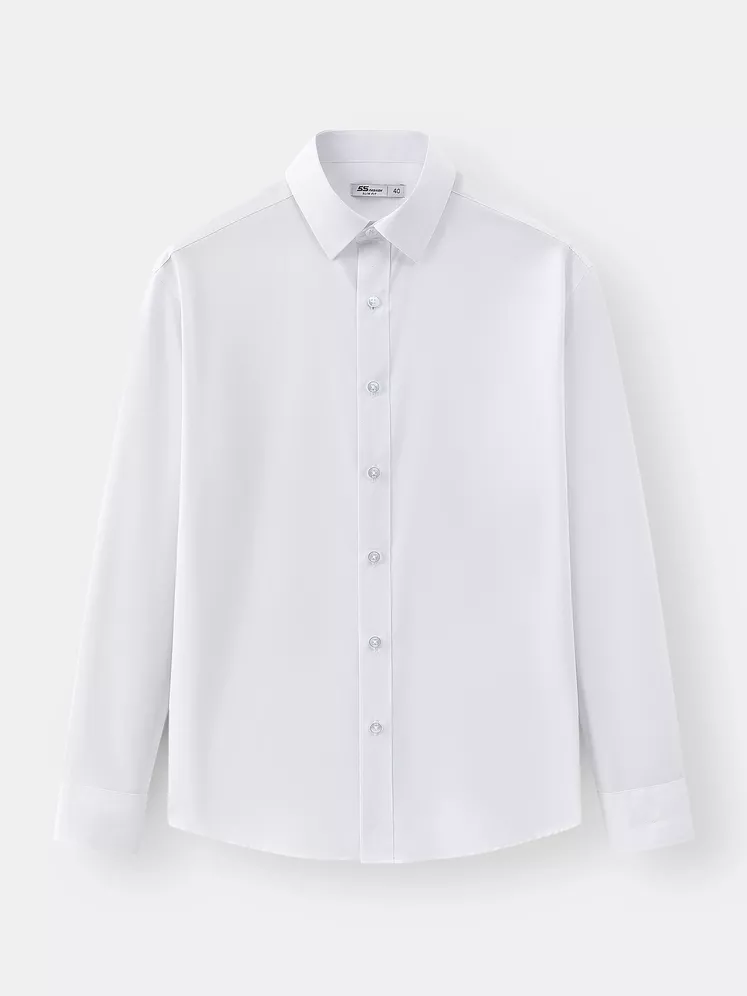 Áo Sơ Mi Nam Dài Tay 5S Fashion Màu Trắng Trơn Phom Slimfit ASM25207