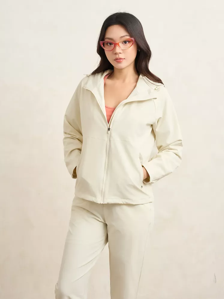 Áo Khoác Gió Nữ 5S Fashion Mũ Liền Phom Slimfit WBAKG25008