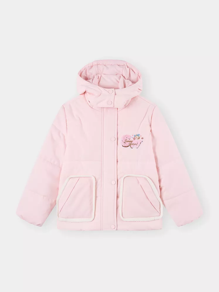 Áo Phao Bé Gái 5S Fashion Có Mũ Rời Dễ Thương G0APH25003