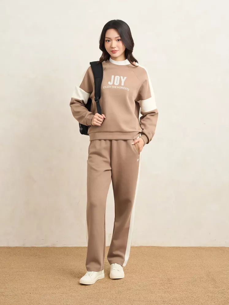 Set Bộ Nỉ Nữ 5S Fashion Can Phối Tay Raglan Thêu Cao Cấp WBNI25002