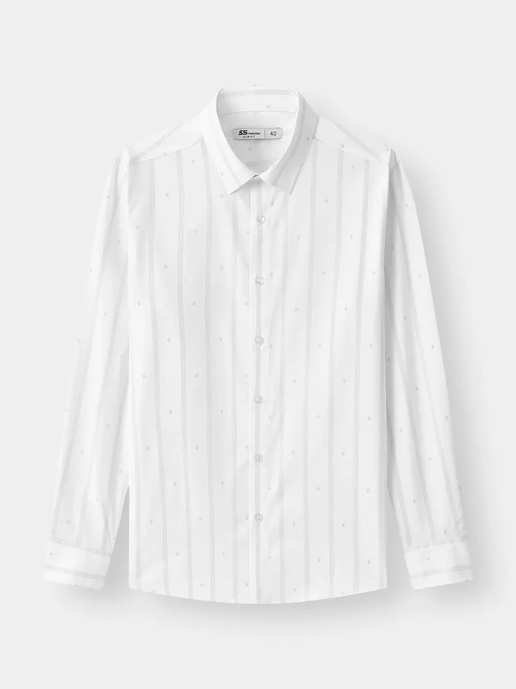 Áo Sơ Mi Nam Dài Tay 5S Fashion Họa Tiết Phom Slimfit M0ASM25012