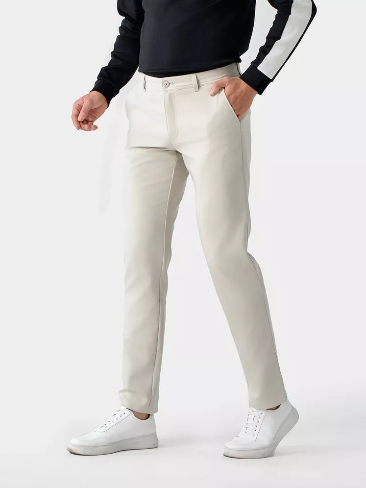 Quần Dài Nam Kaki 5S Fashion Trơn Phom Regular QKK24110