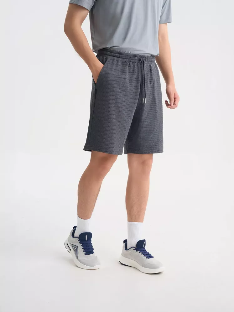 Quần Short Nam Casual 5S Fashion Dệt Hiệu Ứng QSC25005