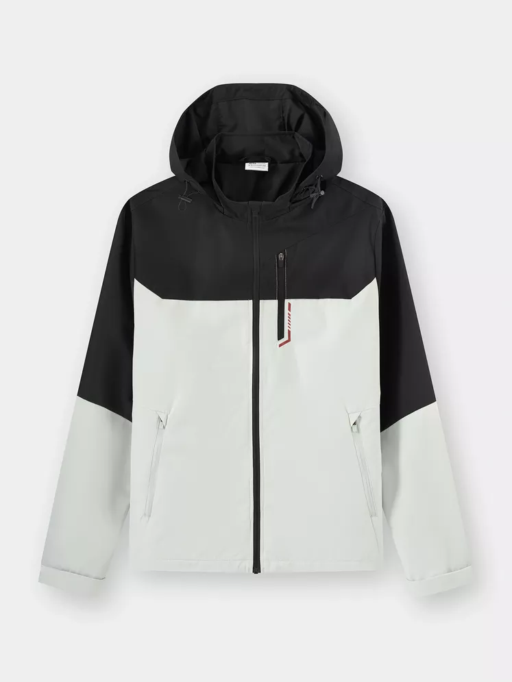 Áo Khoác Gió Nam 5S Fashion Mũ Rời Can Phối Phom Regular M0AKG25004