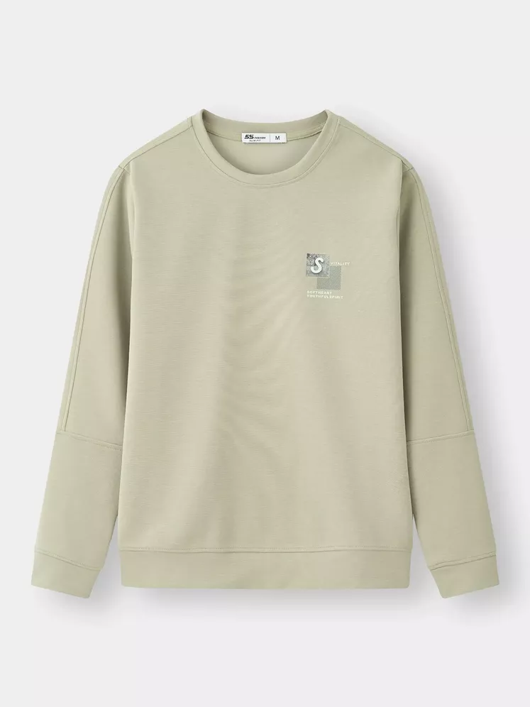 Áo Nỉ Nam 5S FASHION Vải Cao Cấp In Basic Slimfit M0ANI25007