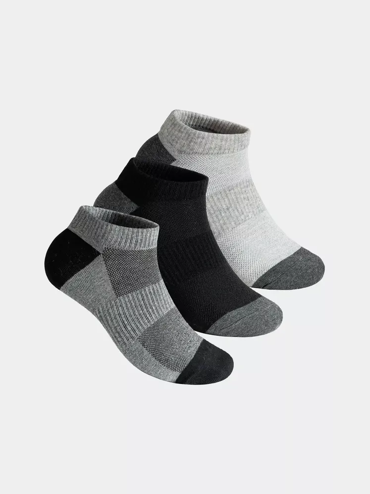 Combo 3 Đôi Tất Nam Cổ Ngắn 5S Fashion Phối Màu Dệt Hiệu Ứng 3C-Y0TAT24105