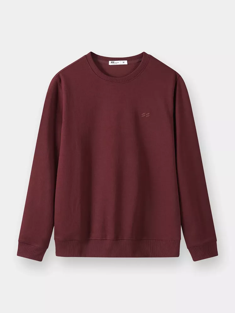 Áo Nỉ Nam 5S Fashion Trơn Thêu Logo Phom Slimfit M0ANI25008