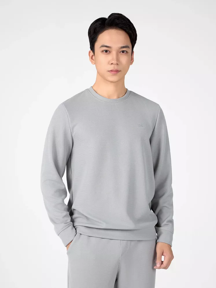 Áo Nỉ Nam Dài Tay 5S Fashion In Logo Basic Slimfit BANI24022