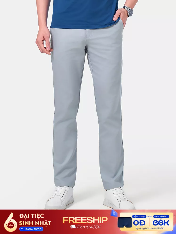 Quần Dài Nam Kaki 5S Fashion Trơn Phom Regular QKD23010
