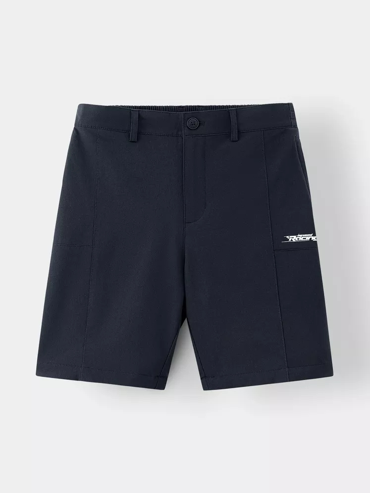 Quần Short Thể Thao Nam 5S Fashion Cạp Cúc Phối Chun In Phong Cách QST25002