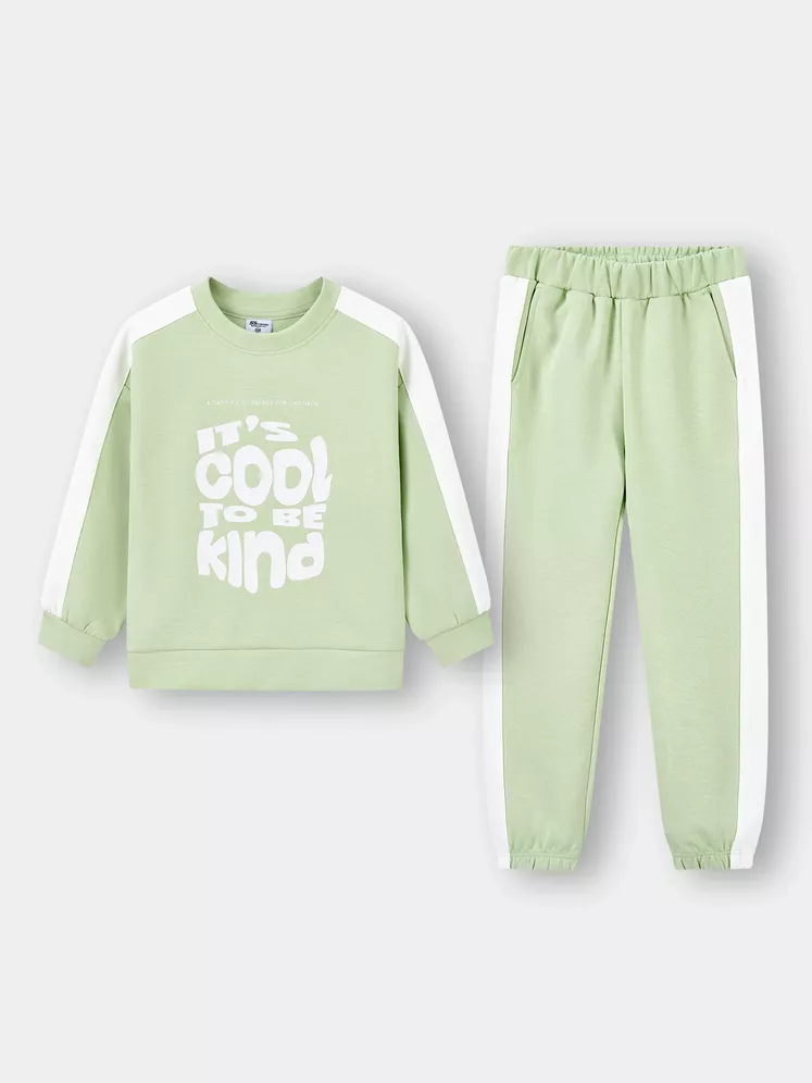 Bộ Nỉ Bé Trai Bé Gái 5S Fashion Can Phối In Cá Tính KBNI25001