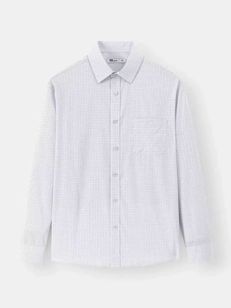 Áo Sơ Mi Nam Dài Tay Kẻ Ô 5S Fashion Phom Regular ASM24004