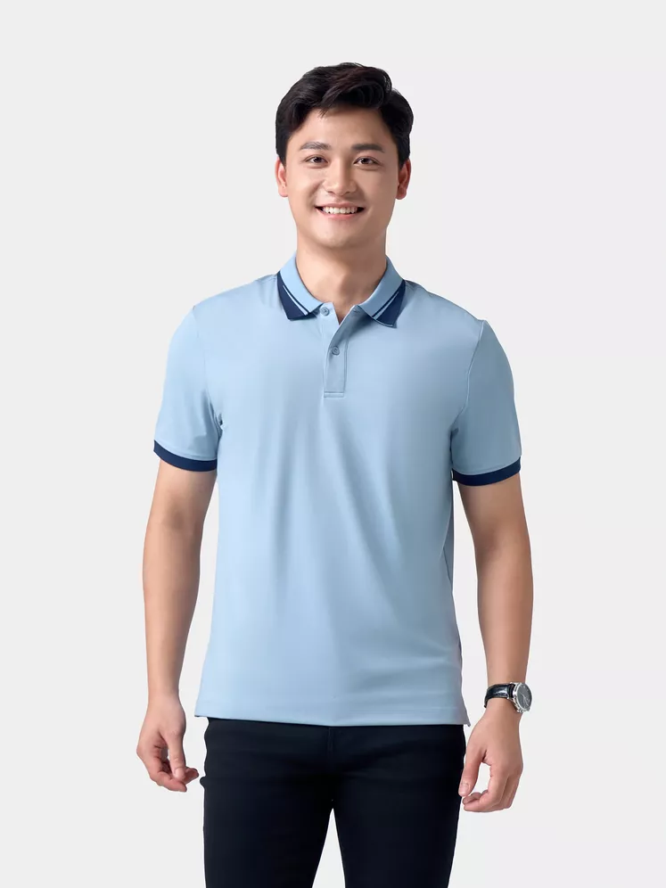 Áo Polo Nam Thể Thao 5S Fashion Bo Phối Màu Regular APC24005