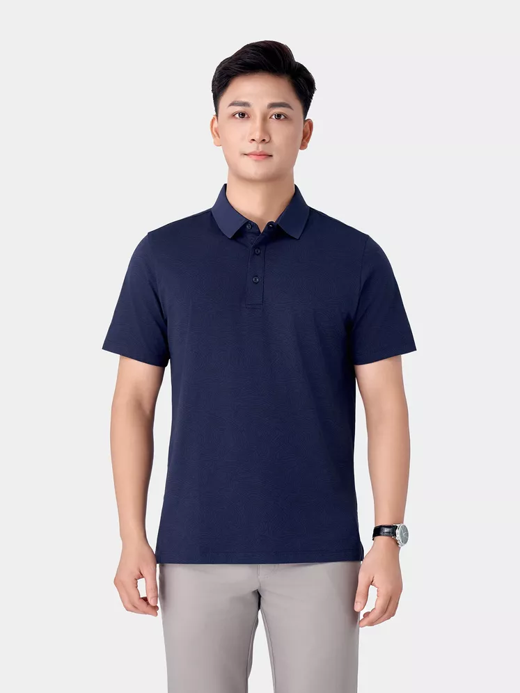 Áo Polo Nam 5S Fashion Dệt Họa Tiết Phom Casual APC24048