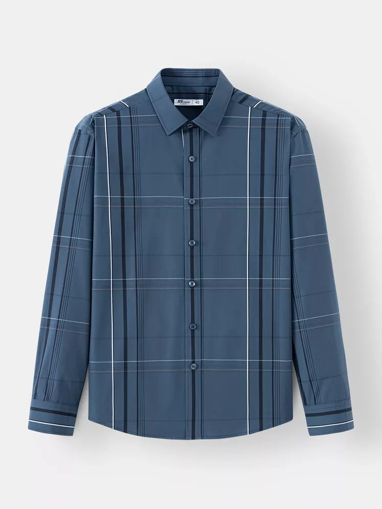 Áo Sơ Mi Nam Dài Tay 5S Fashion Dệt Kẻ Sang Trọng ASM24010