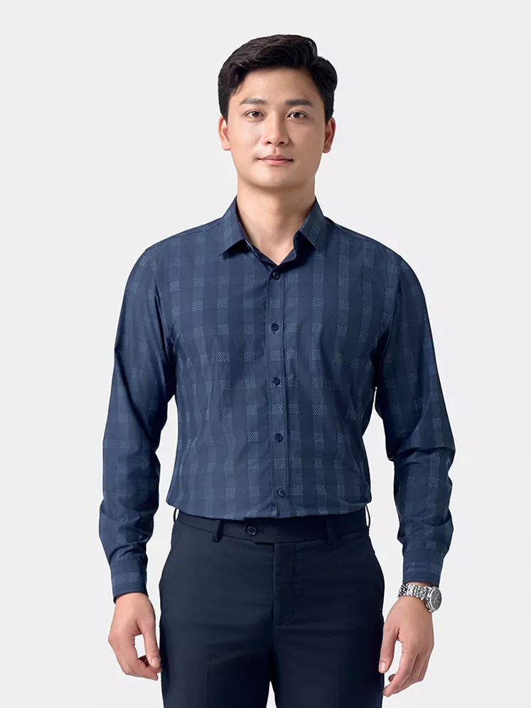 Áo Sơ Mi Nam Dài Tay 5S Fashion Dệt Kẻ Sang Trọng ASM24181