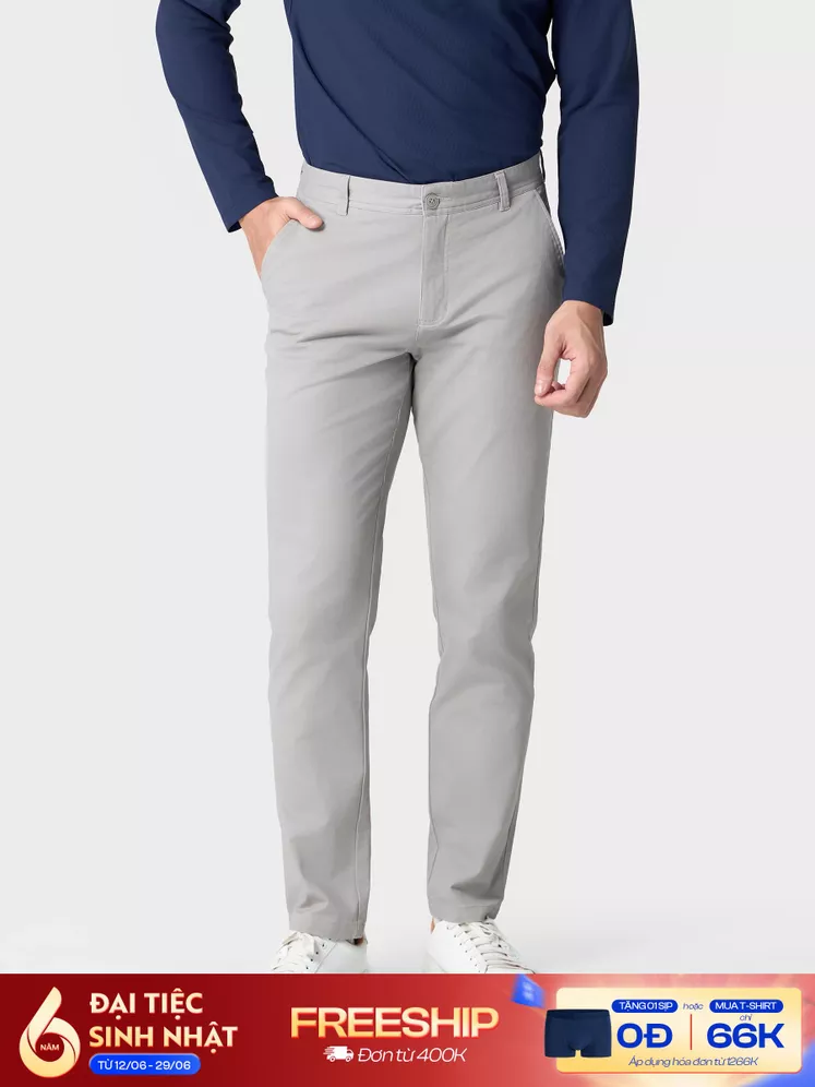 Quần Kaki Dài Nam 5S Fashion Cotton Phom Slimfit QKK24103