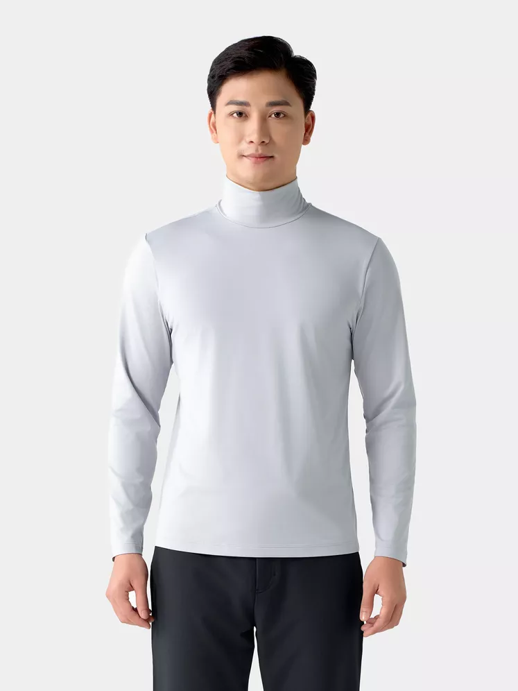 Áo Giữ Nhiệt Nam Cổ Cao 5S Fashion Trơn Body FIt AGN24003