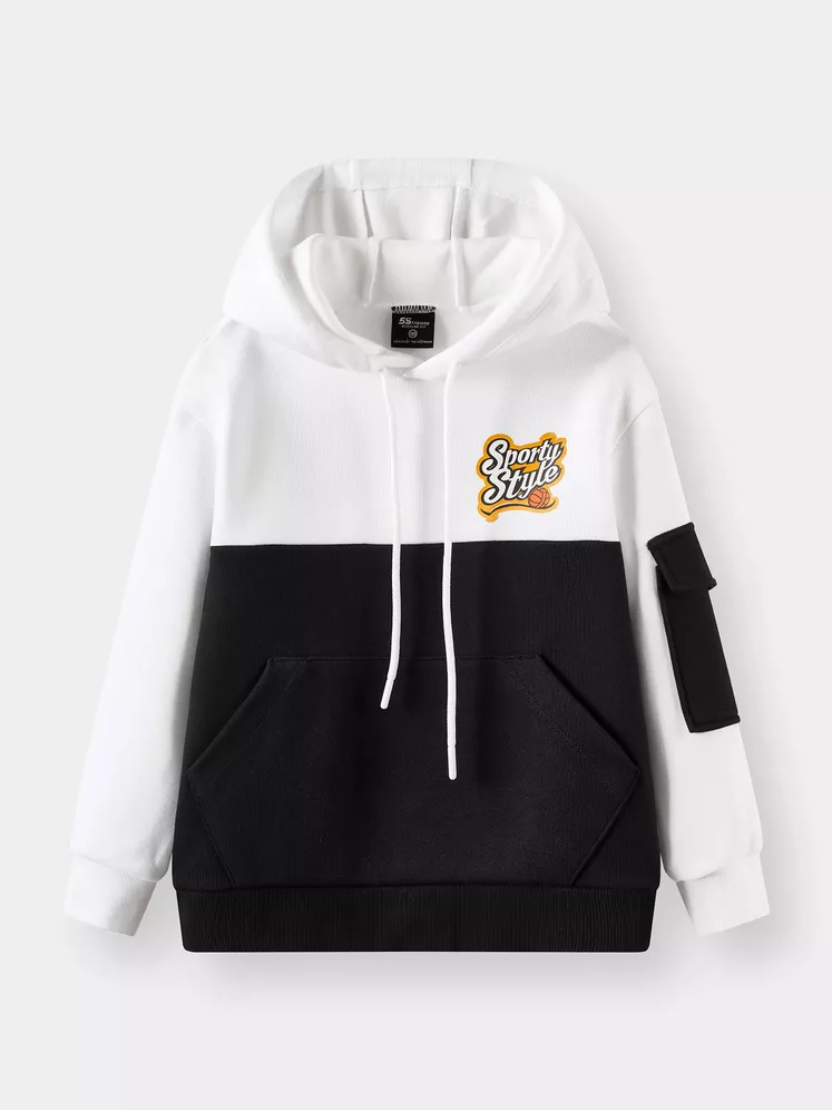 Áo Nỉ Hoodie Bé Trai 5S Fashion Can Phối BBANI25008