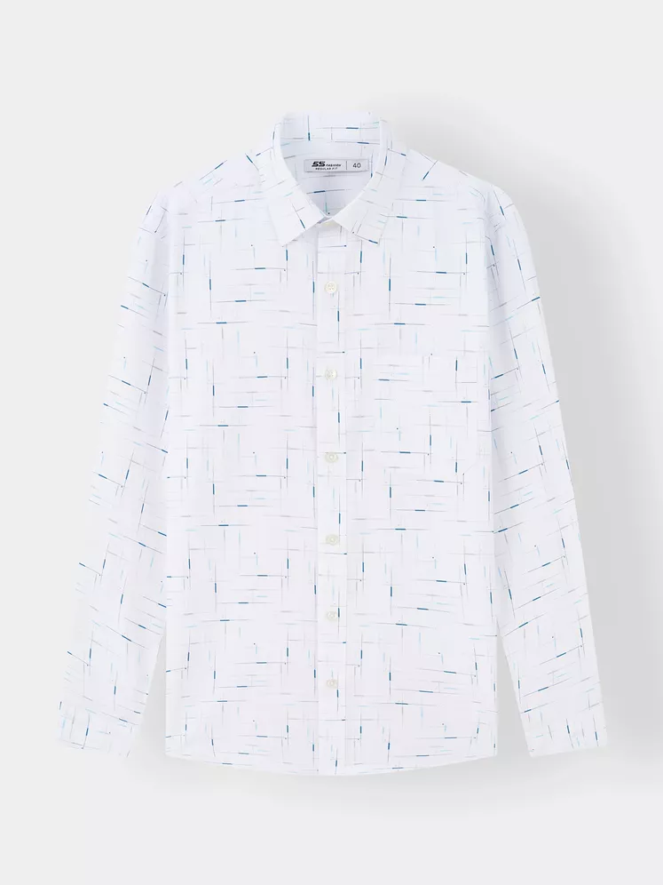 Áo Sơ Mi Nam Họa Tiết 5S Fashion Phom Regular ASM25064