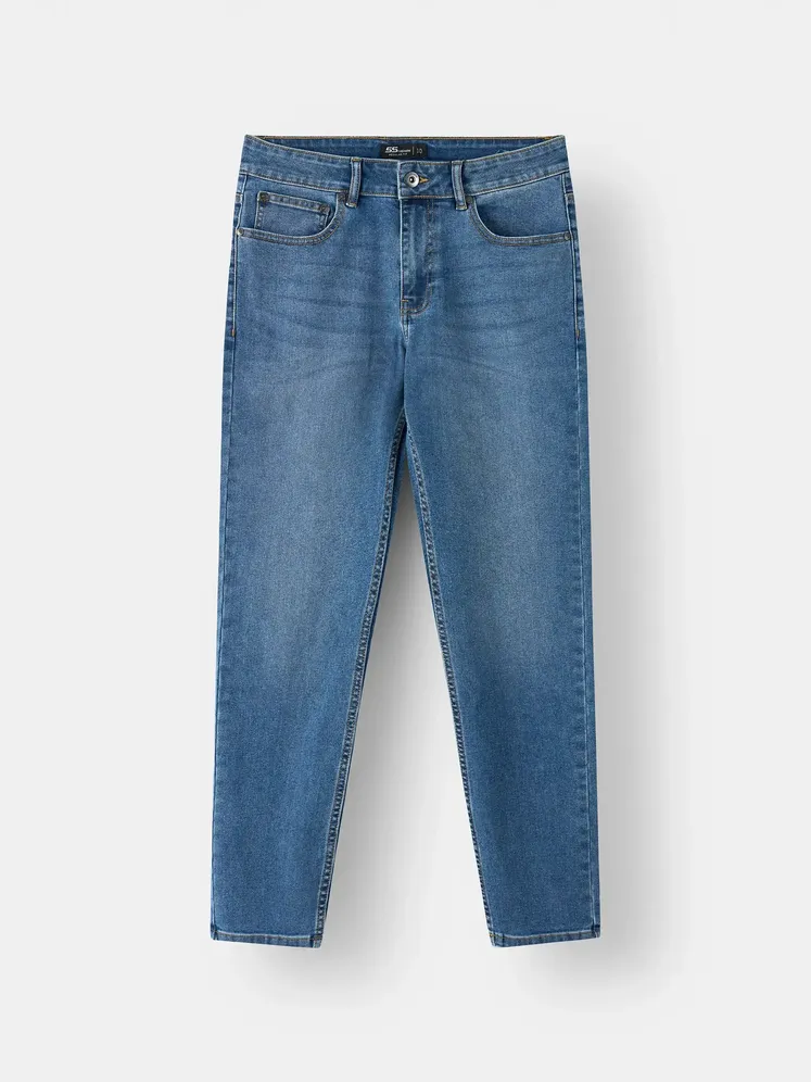 Quần Jean Nam 5S Fashion Trơn Phom Regular M0QJE25011