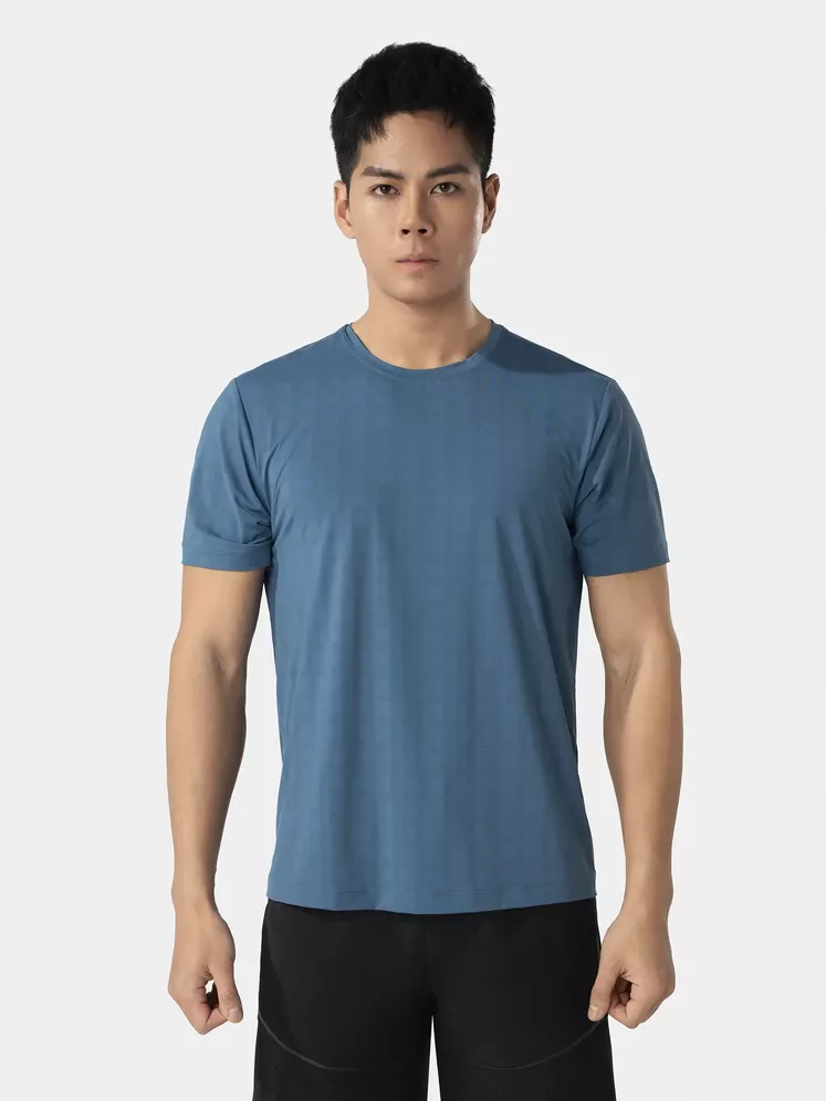 Áo Thun Nam Thể Thao 5S Fashion Dệt Jacquard Họa Tiết Regular ATS25052