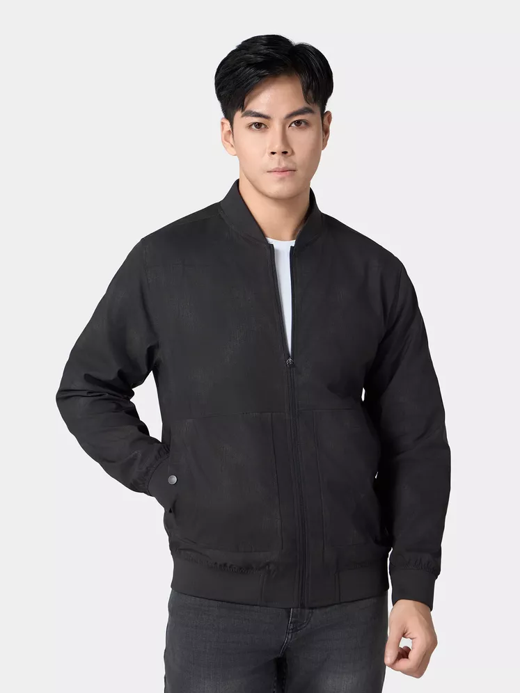 Áo Khoác Bomber Nam Họa Tiết Lót Nỉ 5S Fashion Trẻ Trung AKB24051