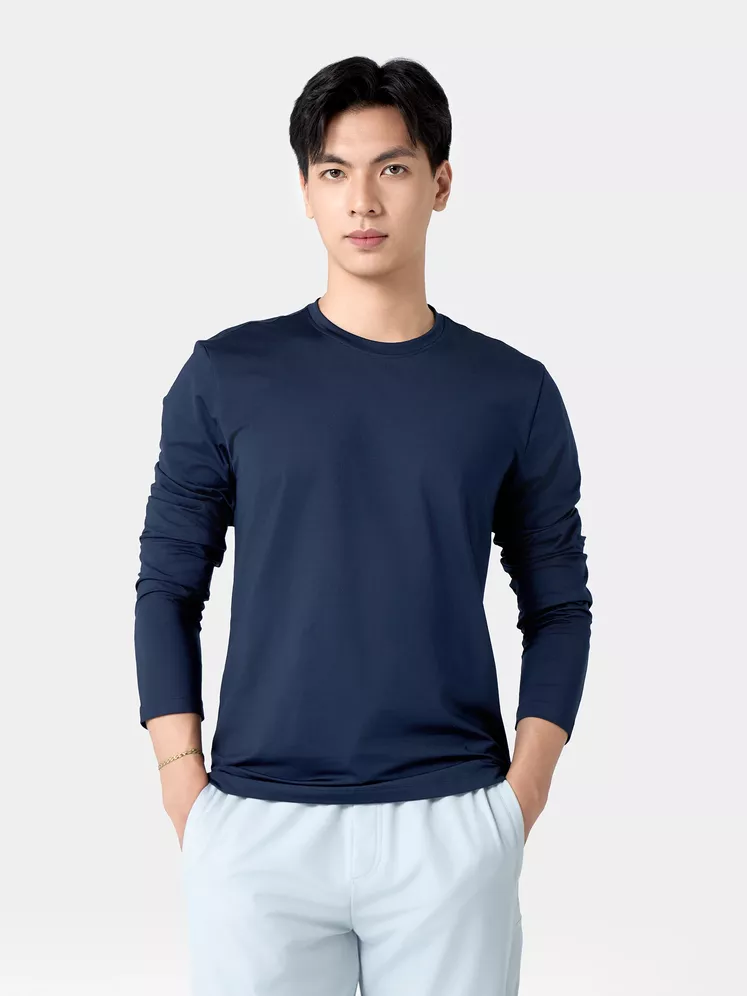 Áo Giữ Nhiệt Nam 5S Fashion Cổ Tròn Trơn Phom Ôm AGN24006