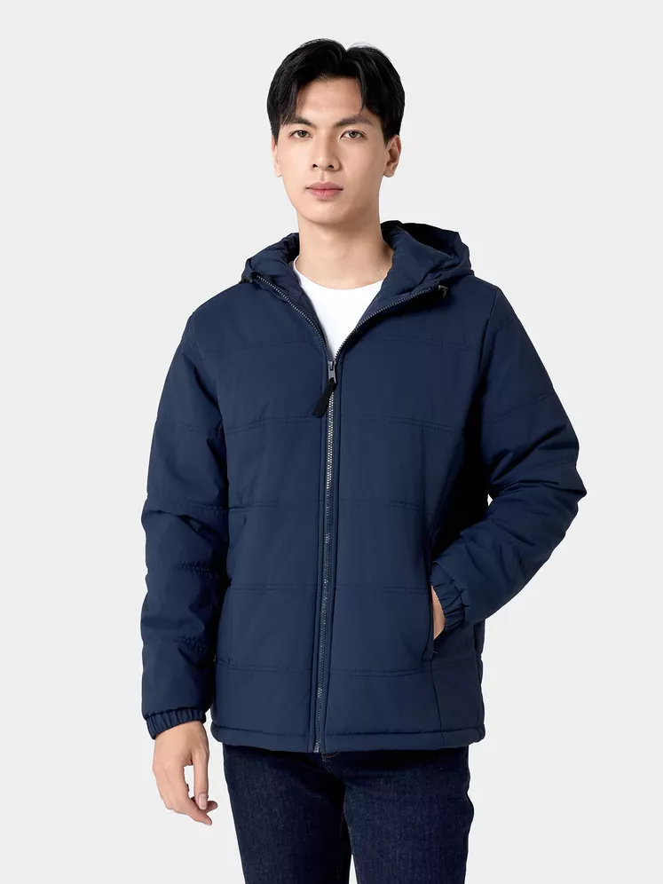 Áo Phao Nam 5S Fashion Có Mũ, Trơn Phom Slimfit APH24062