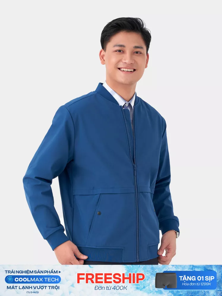 Áo Khoác Bomber Nam 5S Fashion Túi Bấm Cúc Phom Regular AKB23006