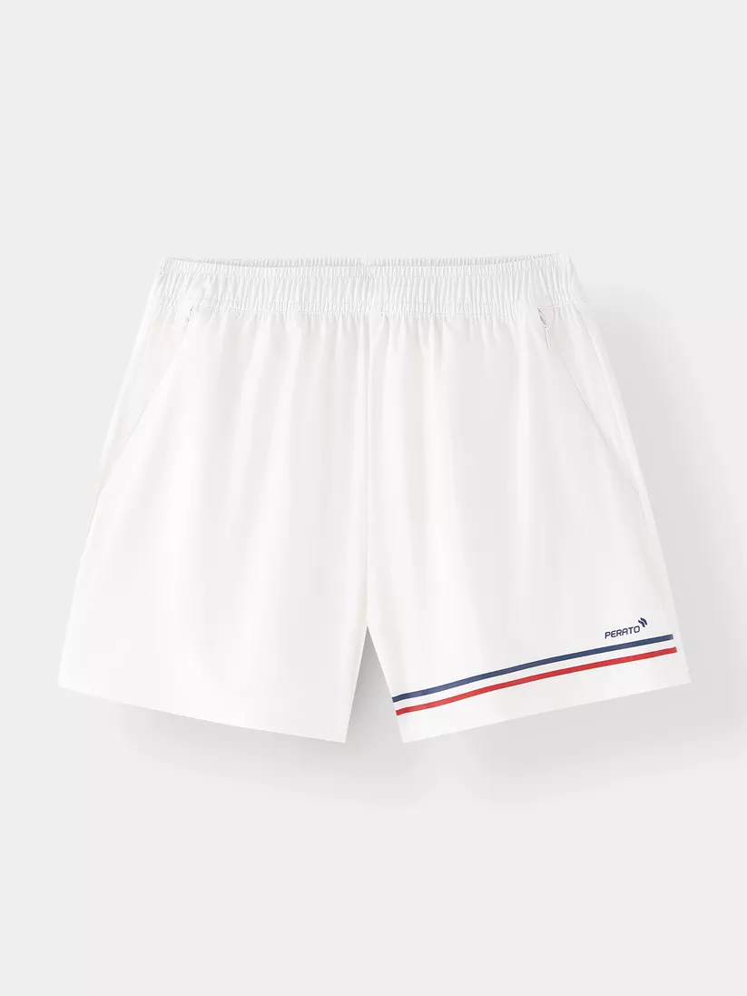 Quần Short Nữ Cạp Chun PERATO Sọc Màu Phom Regular OBSCS5W001