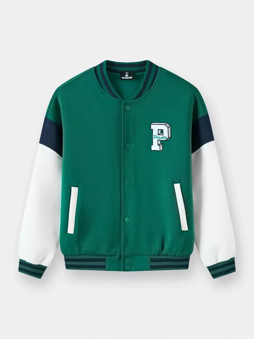 Áo Khoác Bomber Bé Trai Chất Nỉ PERATO Basketball B0KNW5B015