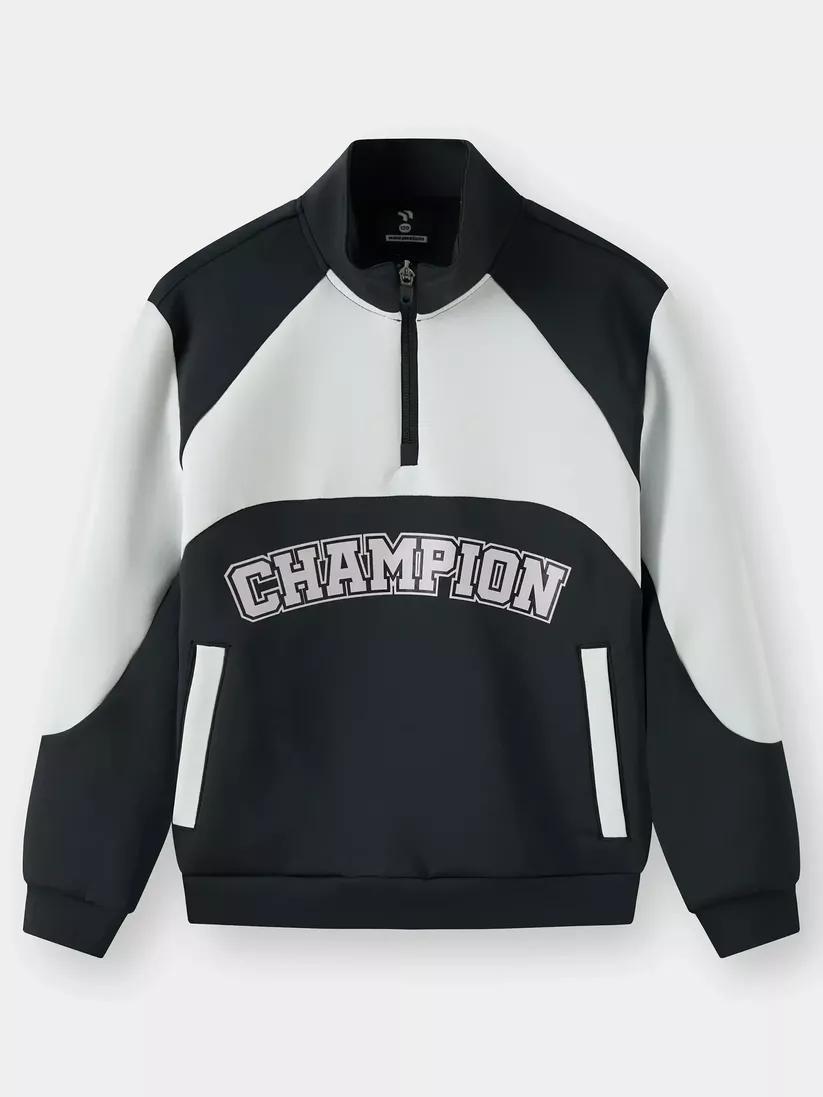 Áo Nỉ Bé Trai Cổ Khóa PERATO Phong Cách Basketball BBANW5B004