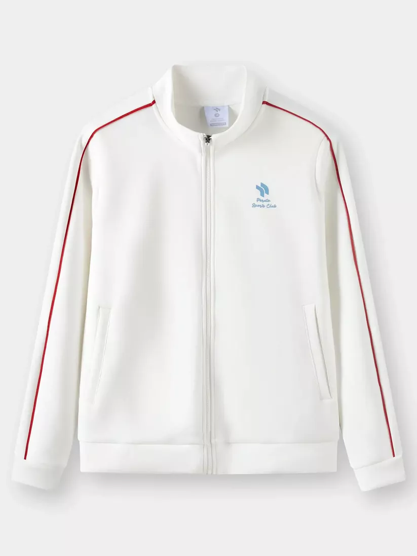 Áo Nỉ Khóa Nữ PERATO Phong Cách Training Phối Line TBKNW5W009