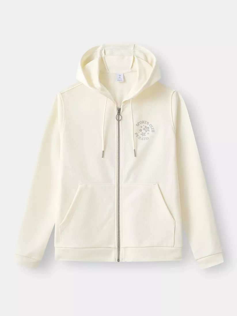 Áo Nỉ Khóa Nữ Có Mũ PERATO Phong Cách Lifestyle LBKNW5W026