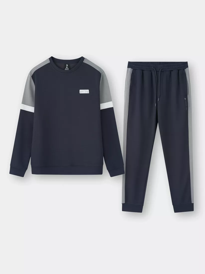 Set Bộ Nỉ Nam Cổ Tròn PERATO Phong Cách Training Can Phối TBNW5M043