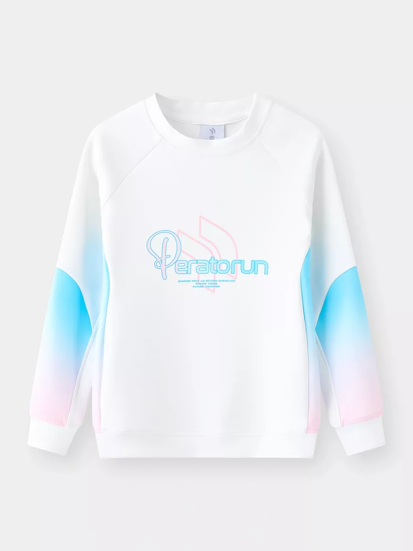 Áo Nỉ Bé Gái PERATO Phong Cách Running In Chuyển Nhiệt R0ANW5G009